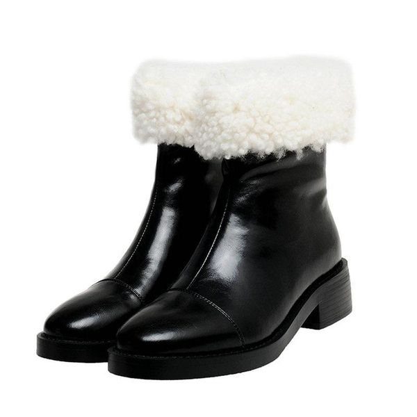 boots women natural fur ankle snow fashion warm mid heel motorcycle genuine leather shoes winter size 41 42 43, Black
boots women natural fur ankle snow fashion warm mid heel motorcycle genuine leather shoes winter size 41 42 43, Black