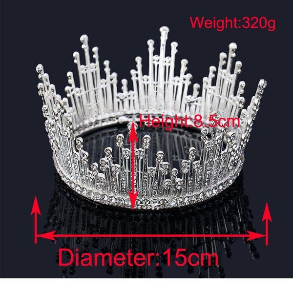 luxurious round pearl bridal tiara crown bride headpiece for women diadem wedding hair jewelry acc qylxsg, Silver
luxurious round pearl bridal tiara crown bride headpiece for women diadem wedding hair jewelry acc qylxsg, Silver