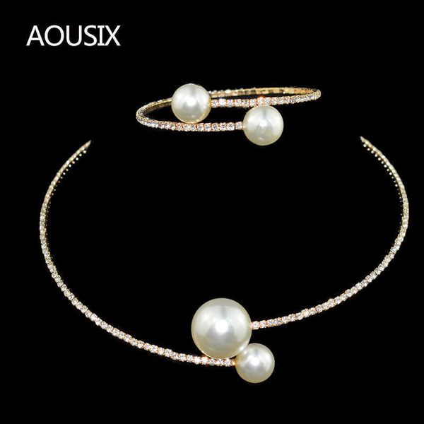 fashion simple simulated pearl bridal sets crystal wedding jewelry necklace bangle set for women wedding party jewelry q0719, Black
fashion simple simulated pearl bridal sets crystal wedding jewelry necklace bangle set for women wedding party jewelry q0719, Black