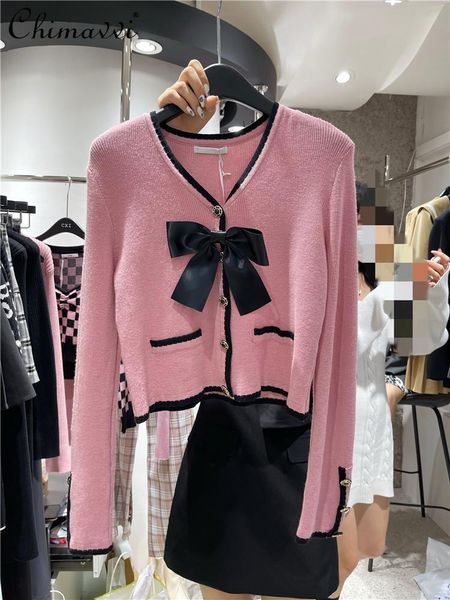 women's knits & tees 2021 autumn women clothing french fashion v-neck single breasted bow knitted cardigan elegant loose long sleeve, White
women's knits & tees 2021 autumn women clothing french fashion v-neck single breasted bow knitted cardigan elegant loose long sleeve, White