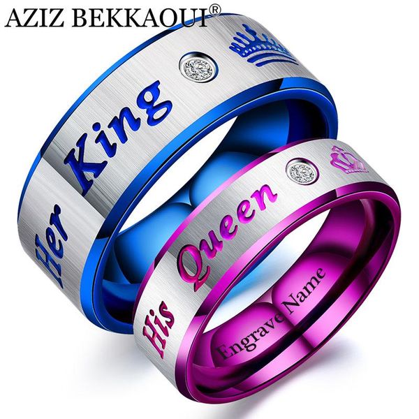 wedding rings aziz bekkaoui her king his queen couple with crown engrave name stainless steel women men lover jewelry, Slivery;golden
wedding rings aziz bekkaoui her king his queen couple with crown engrave name stainless steel women men lover jewelry, Slivery;golden