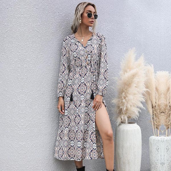 retro midi dresses for women stylish long sleeves high waist dress button front chiffon dresse with side split 2021 new arrival, Black;gray
retro midi dresses for women stylish long sleeves high waist dress button front chiffon dresse with side split 2021 new arrival, Black;gray
