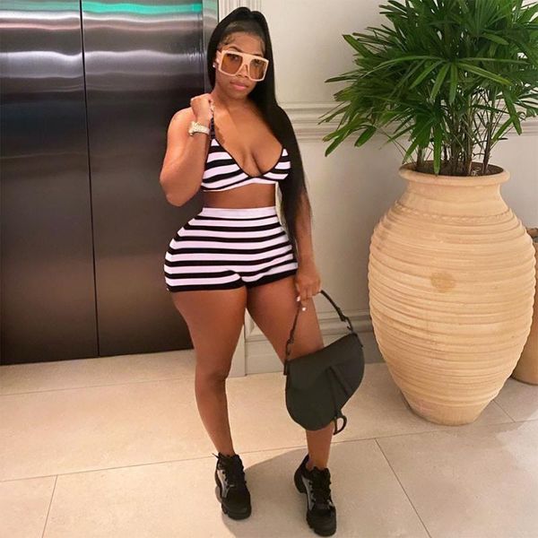 women's tracksuits beachwear striped print 2 piece set tracksuit for women cold shoulder halter backless bra and high waist biker shor, Gray
women's tracksuits beachwear striped print 2 piece set tracksuit for women cold shoulder halter backless bra and high waist biker shor, Gray