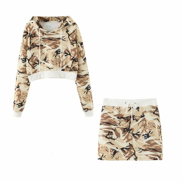 women's suit with hood, short sweater cord, high waistline elastic waistband, skirt two piece together. amc0, White
women's suit with hood, short sweater cord, high waistline elastic waistband, skirt two piece together. amc0, White