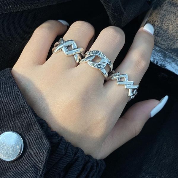 cluster rings silvology 925 sterling silver geometry vintage thai weave ripple line korea style for women punk jewelry gift, Golden;silver
cluster rings silvology 925 sterling silver geometry vintage thai weave ripple line korea style for women punk jewelry gift, Golden;silver