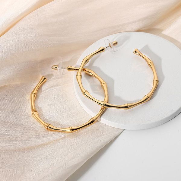 hoop & huggie golden bamboo brass earrings for women large circle hoops c shape statement unique metal jewelry, Golden;silver
hoop & huggie golden bamboo brass earrings for women large circle hoops c shape statement unique metal jewelry, Golden;silver