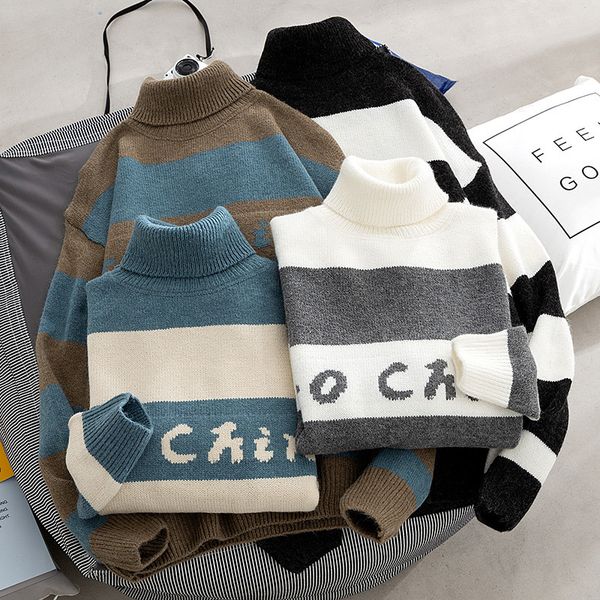 men's sweaters striped men's turtlenecks korean loose winter fashion crocheted pullovers complete man-sized man's sweater nn9, White;black
men's sweaters striped men's turtlenecks korean loose winter fashion crocheted pullovers complete man-sized man's sweater nn9, White;black