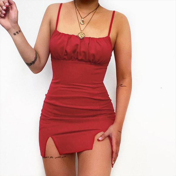 sleeveless double split fashion women dresses summer solid color spaghetti strap mini bodycon chic ladies pleated sundress, Black;gray
sleeveless double split fashion women dresses summer solid color spaghetti strap mini bodycon chic ladies pleated sundress, Black;gray