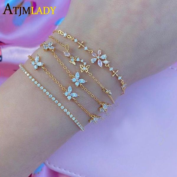 link, chain 2021 valentine's day gift for girlfriend jewelry gold color minimal delicate lovely butterfly charm cz thin bracelet, Black
link, chain 2021 valentine's day gift for girlfriend jewelry gold color minimal delicate lovely butterfly charm cz thin bracelet, Black
