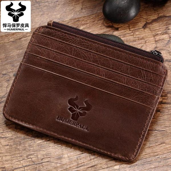 card holders genuine leather men holder design slim organizer male wallets purses mini walet id with coin bag, Brown;gray
card holders genuine leather men holder design slim organizer male wallets purses mini walet id with coin bag, Brown;gray