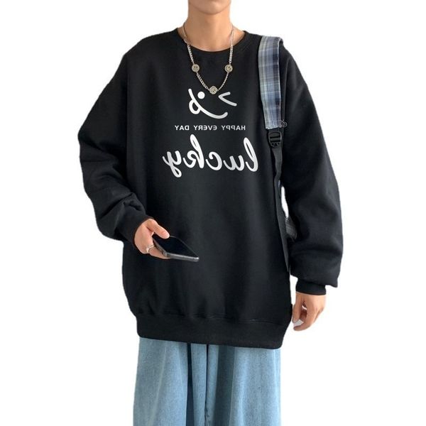 men's 2021 spring and autumn round ne long sve sweater trend men's fashion brand bottomed shirt, Black
men's 2021 spring and autumn round ne long sve sweater trend men's fashion brand bottomed shirt, Black