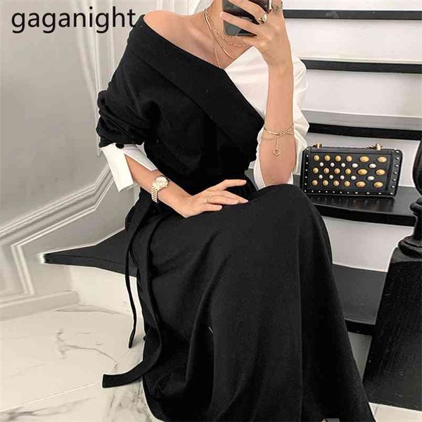 patchwork color elegant women maxi dress fake two pieces spring lace up v neck dresses female korean slim vestido 210601, Black;gray
patchwork color elegant women maxi dress fake two pieces spring lace up v neck dresses female korean slim vestido 210601, Black;gray