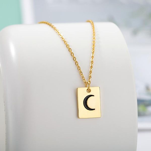 pendant necklaces moon necklace stainless steel square carved pattern collar fashion romantic girl jewelry friends party accessories, Silver
pendant necklaces moon necklace stainless steel square carved pattern collar fashion romantic girl jewelry friends party accessories, Silver
