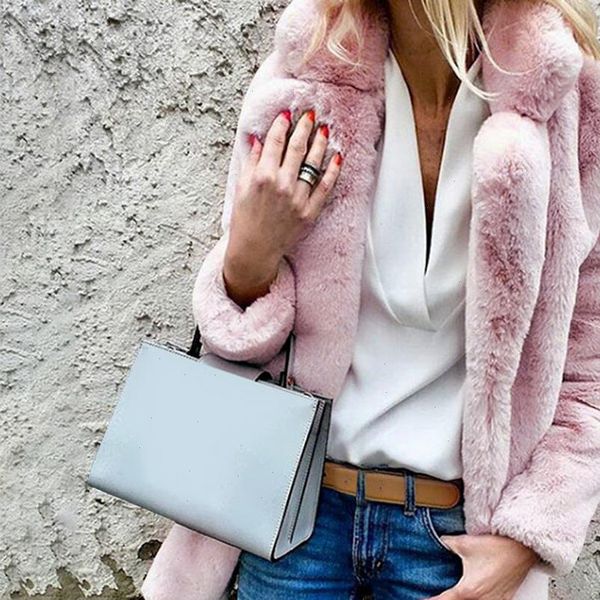 women faux fur coats winter solid fashion open point outwear female long sleeve warm thick fluffy jacket coat, Black
women faux fur coats winter solid fashion open point outwear female long sleeve warm thick fluffy jacket coat, Black