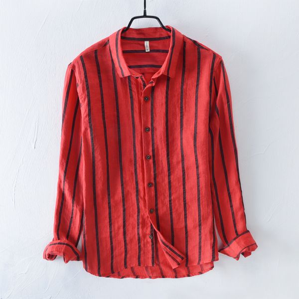 2021 new autumn long sleeve linen shirts stripe brand turn-down collar flax men breathable leisure shirt male chemise 3xl zj87, White
2021 new autumn long sleeve linen shirts stripe brand turn-down collar flax men breathable leisure shirt male chemise 3xl zj87, White