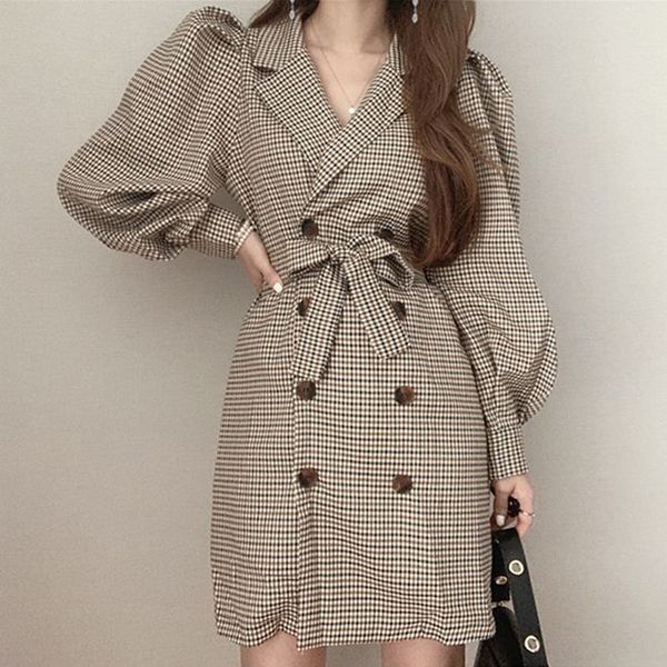 vintage classic plaid suit women 2021 spring fall new long sleeve minimalist fashion ol es vestidos robe x4tk, Black;gray
vintage classic plaid suit women 2021 spring fall new long sleeve minimalist fashion ol es vestidos robe x4tk, Black;gray