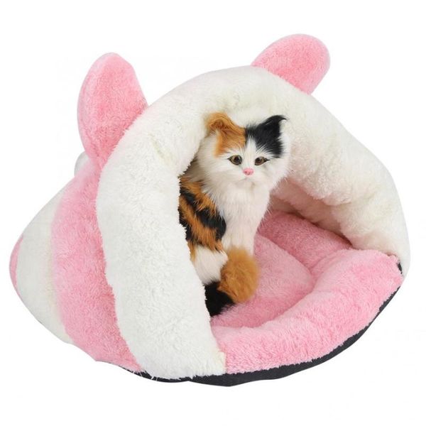 cat beds & furniture pet dog mat pink white plush cute winter warm semi- sleeping bag nest house for cats
cat beds & furniture pet dog mat pink white plush cute winter warm semi- sleeping bag nest house for cats