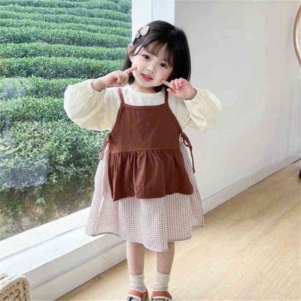 spring arrival girls long sleeve 2 peices suit kids korean design sets vest+dress clothes 210528, White
spring arrival girls long sleeve 2 peices suit kids korean design sets vest+dress clothes 210528, White