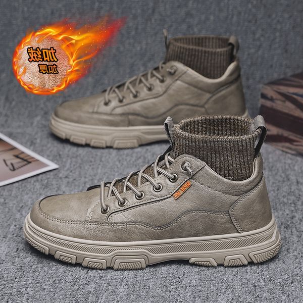 2021 winter new men's high martin boots plush thickened warm cotton shoes tooling casual socks mouth short, Black
2021 winter new men's high martin boots plush thickened warm cotton shoes tooling casual socks mouth short, Black
