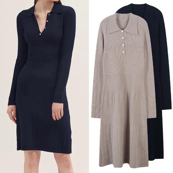 casual dresses products lapel collar button decorative knitted dress looks thin and slim, pit stripe mid long for women, Black;gray
casual dresses products lapel collar button decorative knitted dress looks thin and slim, pit stripe mid long for women, Black;gray