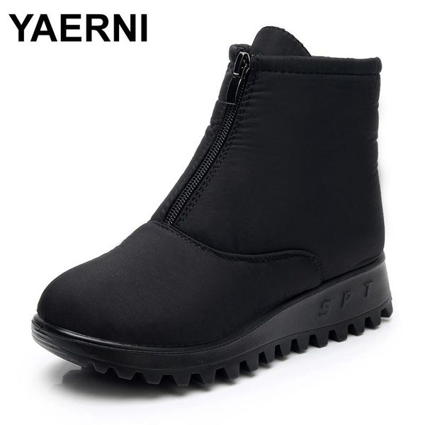 boots yaernisnow brand women winter mom shoes waterproof non-slip flexible fashion casual mother wedgee1235, Black
boots yaernisnow brand women winter mom shoes waterproof non-slip flexible fashion casual mother wedgee1235, Black
