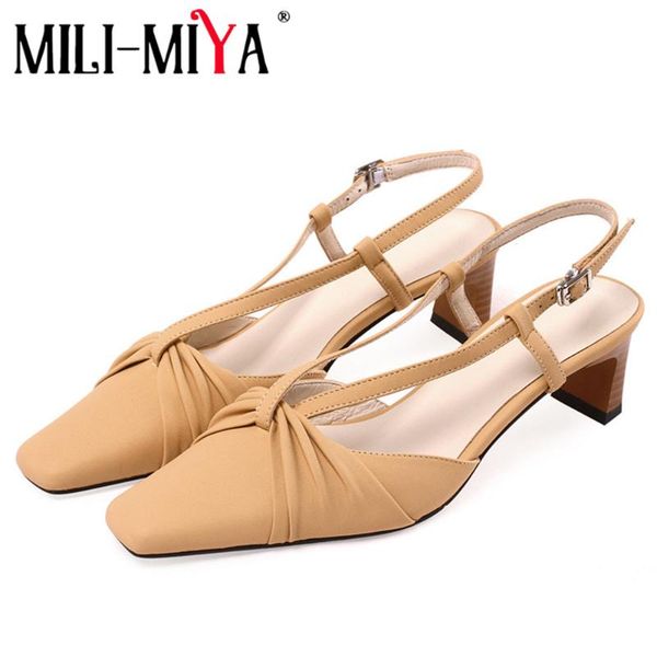 sandals mili-miya 2021 spring summer sheepskin pleated women fashion pointed toe casual mid heels ladies design dress shoes, Black
sandals mili-miya 2021 spring summer sheepskin pleated women fashion pointed toe casual mid heels ladies design dress shoes, Black