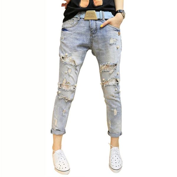 women's pants & capris mobtrs fashion pencil denim slim jeans women all-match knee hole woman harem loose casual, Black;white
women's pants & capris mobtrs fashion pencil denim slim jeans women all-match knee hole woman harem loose casual, Black;white