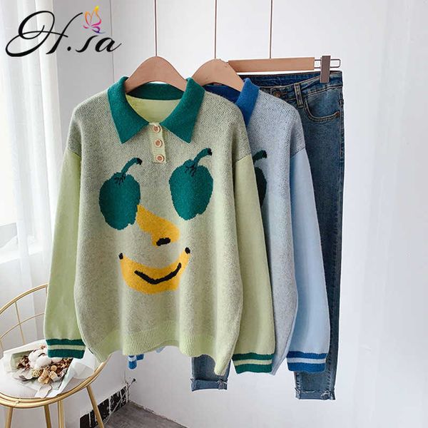 h.sa women winter pullover and sweaters sweet cute long pull jumpers fall fashion korean chic pull sweater knit 210716, White;black
h.sa women winter pullover and sweaters sweet cute long pull jumpers fall fashion korean chic pull sweater knit 210716, White;black