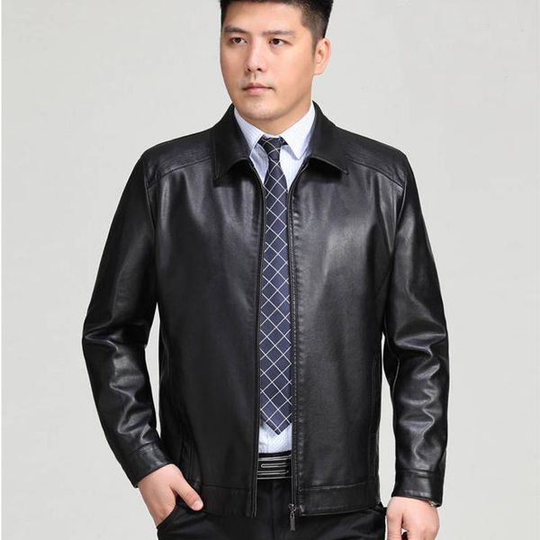 men's fur & faux leather jacket spring autumn and winter plus velvet middle-aged dad's stand-up lapel 2021, Black
men's fur & faux leather jacket spring autumn and winter plus velvet middle-aged dad's stand-up lapel 2021, Black