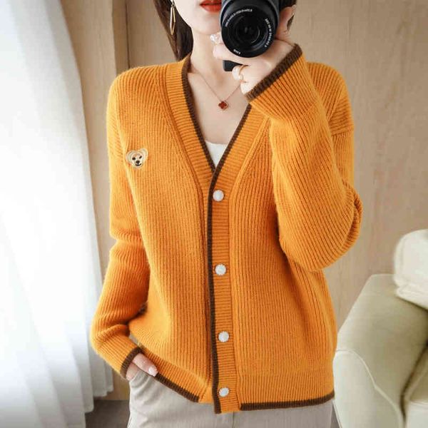 women's knits & tees casual little bear v-neck cashmere cardigan women autumn winter long sleeve button female fashion ladies sweater a, White
women's knits & tees casual little bear v-neck cashmere cardigan women autumn winter long sleeve button female fashion ladies sweater a, White