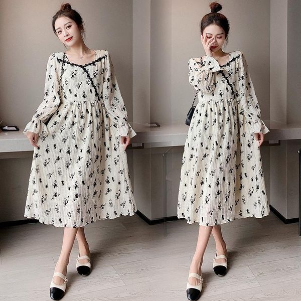 maternity dresses 5914# 2021 autumn korean fashion print chiffon long party dress a line slim loose clothes for pregnant women pregnancy, White
maternity dresses 5914# 2021 autumn korean fashion print chiffon long party dress a line slim loose clothes for pregnant women pregnancy, White