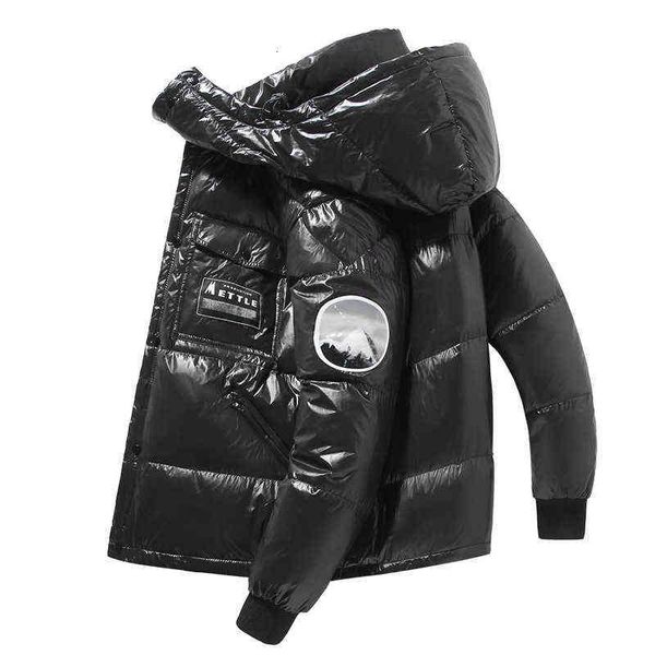 2021 winter down et men's short hooded youth leisure fashion handsome loose coat white duck, Black
2021 winter down et men's short hooded youth leisure fashion handsome loose coat white duck, Black