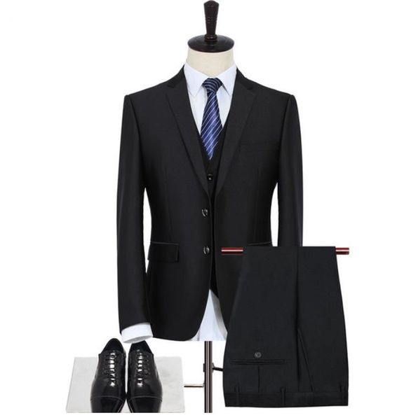 men's suits & blazers jacket+vest+pants)men classic black wedding business single breasted blazer tuxedo, White;black
men's suits & blazers jacket+vest+pants)men classic black wedding business single breasted blazer tuxedo, White;black