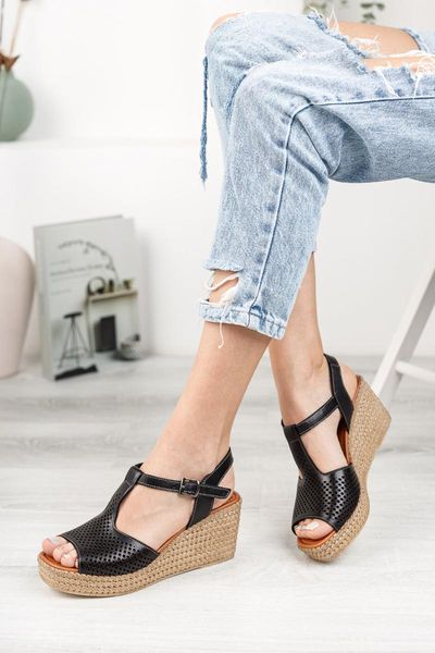 sandals genuine leather black women 's wedges dp55-2626
sandals genuine leather black women 's wedges dp55-2626