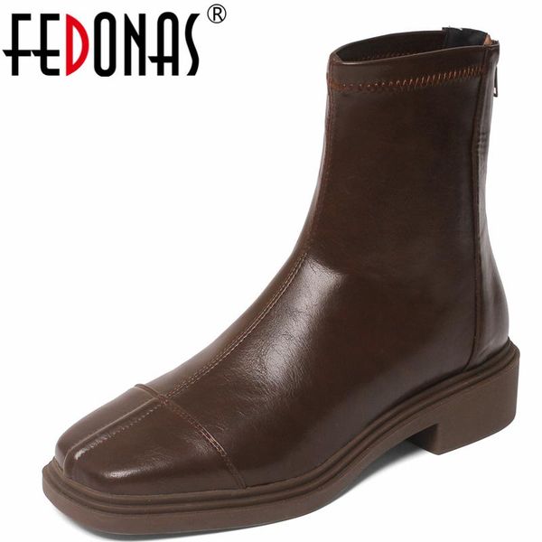 boots fedonas concise retro working casual women 2021 ankle square toe autumn winter thick heels back zipper shoes woman classic, Black
boots fedonas concise retro working casual women 2021 ankle square toe autumn winter thick heels back zipper shoes woman classic, Black