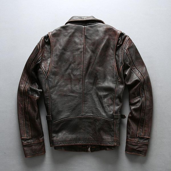 wash 2021 vintage cow leather motorcycle jacket men rust red slim fit short biker moto coat male men's & faux, Black
wash 2021 vintage cow leather motorcycle jacket men rust red slim fit short biker moto coat male men's & faux, Black