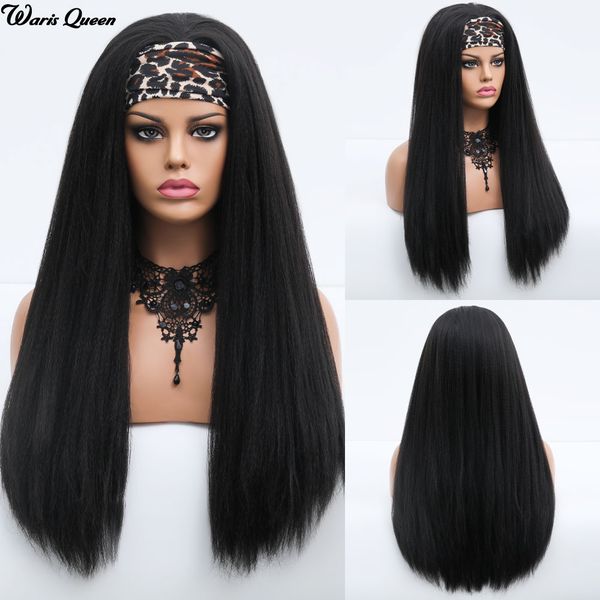 womens black kinky straight leopard headband synthetic for black women natural heat resistant fake hair glueless wigsÂ
womens black kinky straight leopard headband synthetic for black women natural heat resistant fake hair glueless wigsÂ