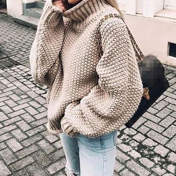 women's sweaters winter warm sweater women 2021 autumn high neck ladies thicken knitted female loose turtleneck pullover, White;black
women's sweaters winter warm sweater women 2021 autumn high neck ladies thicken knitted female loose turtleneck pullover, White;black
