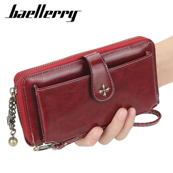 wallets baellery women card holders classic long leather female purse zipper brand wallet for carteria, Red;black
wallets baellery women card holders classic long leather female purse zipper brand wallet for carteria, Red;black