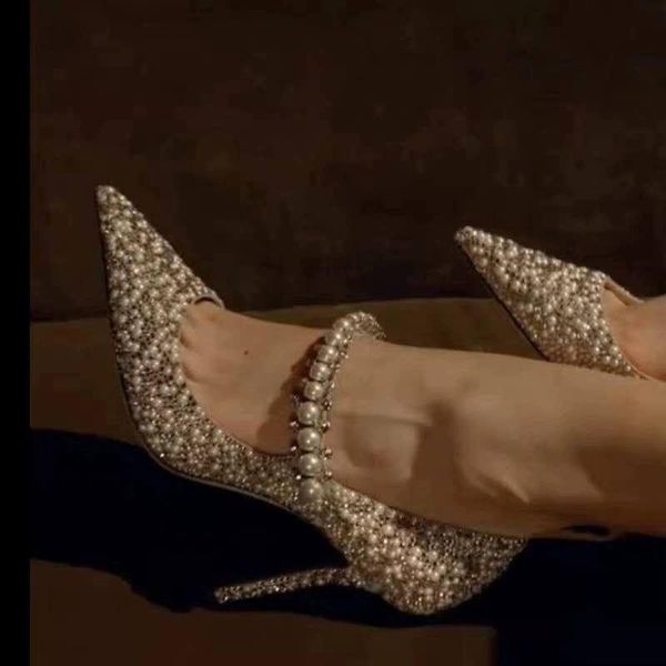 dress shoes banquet high-heeled women's 2021 pointy bridesmaid wedding pearl crystal, Black
dress shoes banquet high-heeled women's 2021 pointy bridesmaid wedding pearl crystal, Black