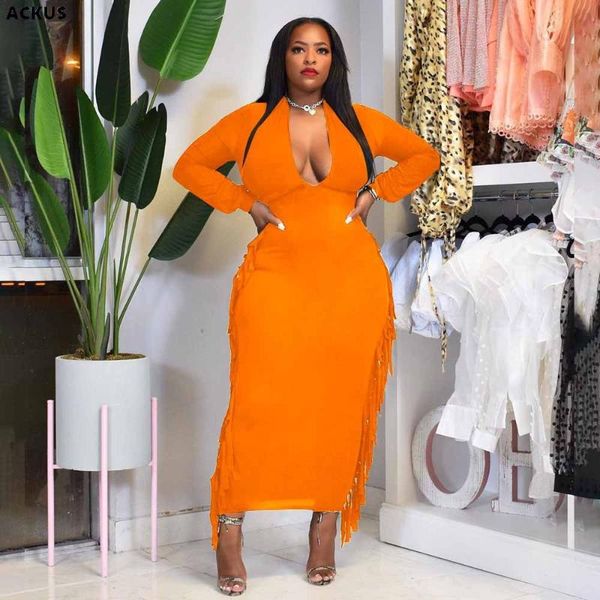 plus size dresses ackus women dress solid tassel stretchy bodycon maxi cleavage night party vestidos autumn clothing 2021, Black
plus size dresses ackus women dress solid tassel stretchy bodycon maxi cleavage night party vestidos autumn clothing 2021, Black