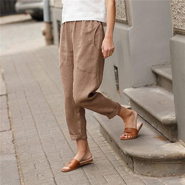 women's pants & capris linen big pocket thin solid elastic waist pant for women 2021 summer straight white homewear trousers, Black;white
women's pants & capris linen big pocket thin solid elastic waist pant for women 2021 summer straight white homewear trousers, Black;white