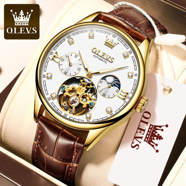 automatic mechanical watches fashion trend hollow wheels men's business waterproof, Slivery;brown
automatic mechanical watches fashion trend hollow wheels men's business waterproof, Slivery;brown