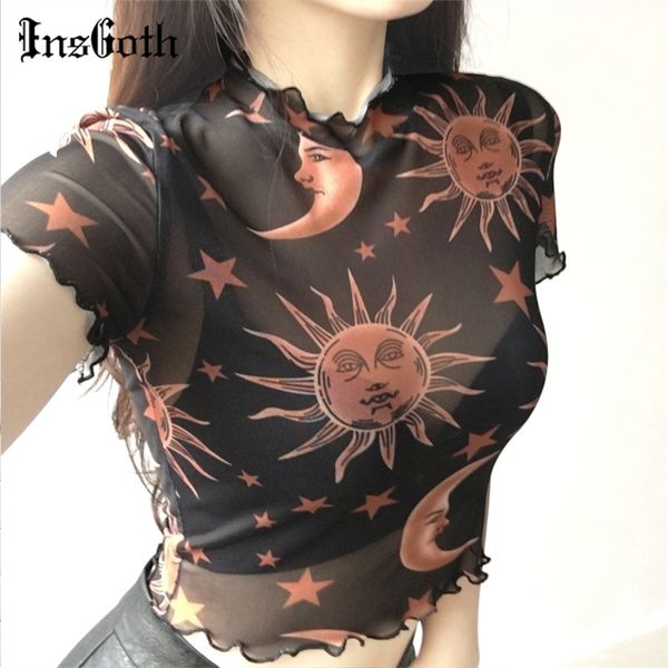 insgoth see through mesh women gothic harajuku moon star print bodycon female t-shirts summer streetwear crop 210317, White
insgoth see through mesh women gothic harajuku moon star print bodycon female t-shirts summer streetwear crop 210317, White