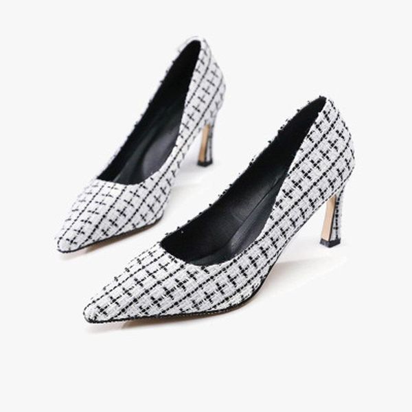 dress shoes women's spring/autumn 2021 fashion shoes, pointy checked high heels, versatile single with thin heels, Black
dress shoes women's spring/autumn 2021 fashion shoes, pointy checked high heels, versatile single with thin heels, Black