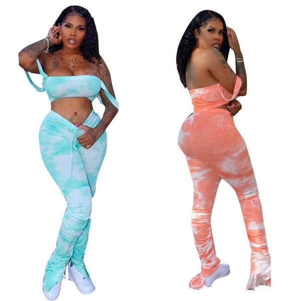 tie dye print women sets summer casual two piece set strapless crop +drawstring ruched flare pants fashion sexytracksuit, Gray
tie dye print women sets summer casual two piece set strapless crop +drawstring ruched flare pants fashion sexytracksuit, Gray