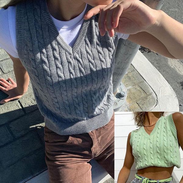 women's sweaters autumn loose knit elegant women pullover v neck sweater tank knitted vest knitwear, White;black
women's sweaters autumn loose knit elegant women pullover v neck sweater tank knitted vest knitwear, White;black