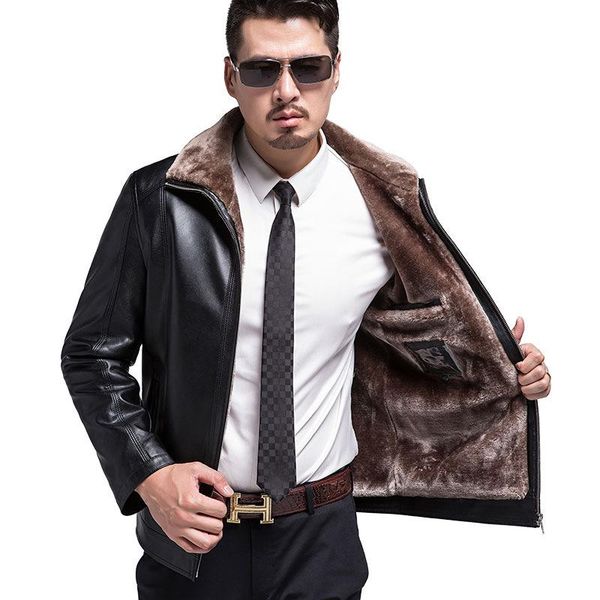 men's fur & faux 2021 brand men leather jacket business casual collar thicken winter warm coat plus size clothes m-xxxl, Black
men's fur & faux 2021 brand men leather jacket business casual collar thicken winter warm coat plus size clothes m-xxxl, Black