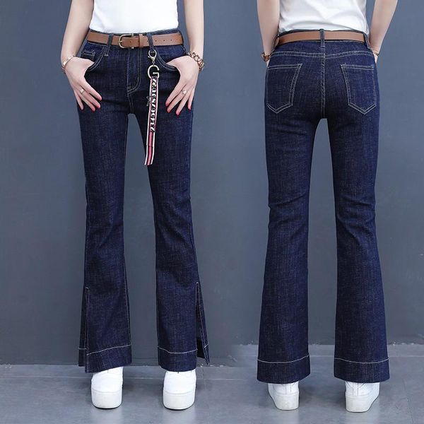 women's jeans 2021 spring and autumn fashion casual cotton female women girls brand flare pants clothes, Blue
women's jeans 2021 spring and autumn fashion casual cotton female women girls brand flare pants clothes, Blue