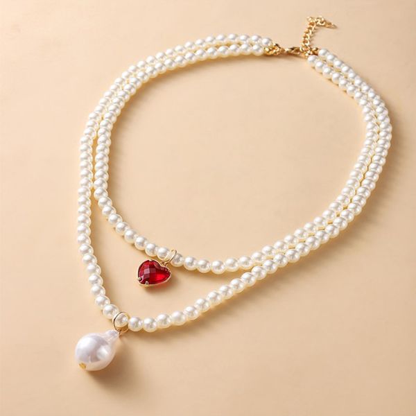 elegant natural heart ruby pendant two layers freshwater pearls women wedding fine jewelry pearl ruby necklaces for girlfriend, Silver
elegant natural heart ruby pendant two layers freshwater pearls women wedding fine jewelry pearl ruby necklaces for girlfriend, Silver